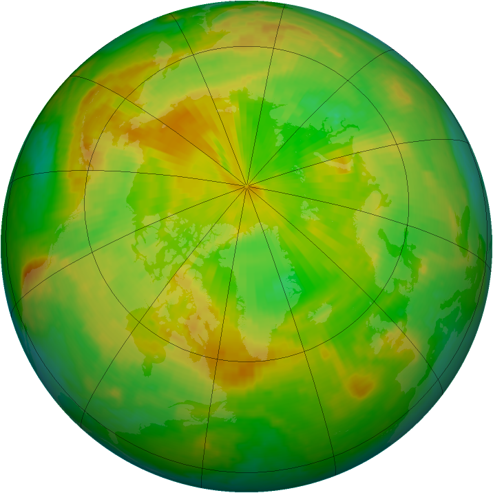 Arctic ozone map for 02 June 1999